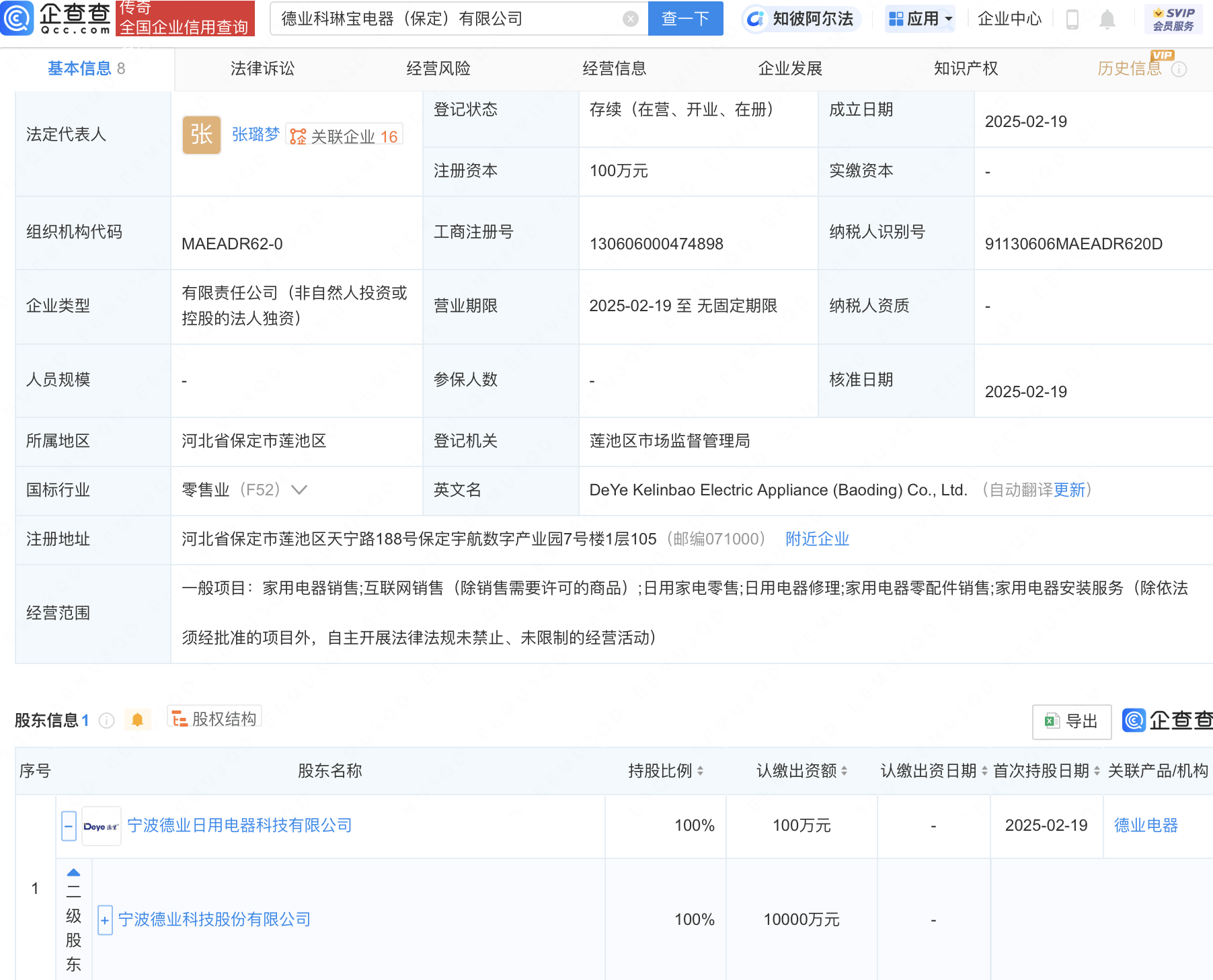 德業(yè)股份新動(dòng)作：成立電器銷售公司，布局家用電器市場(chǎng):電器銷售公司